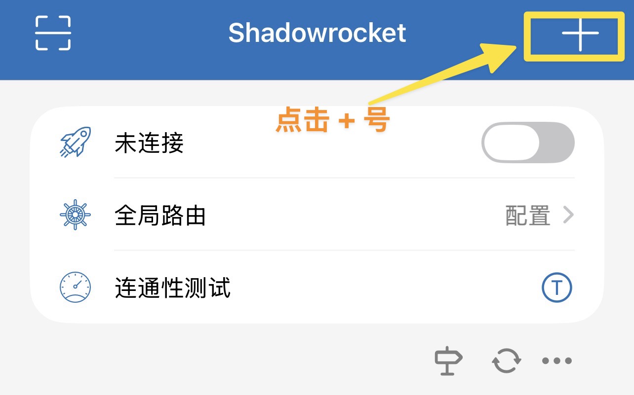 手动导入到 Shadowrocket